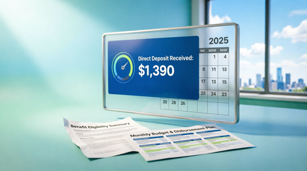 $1390 direct deposit november 2025