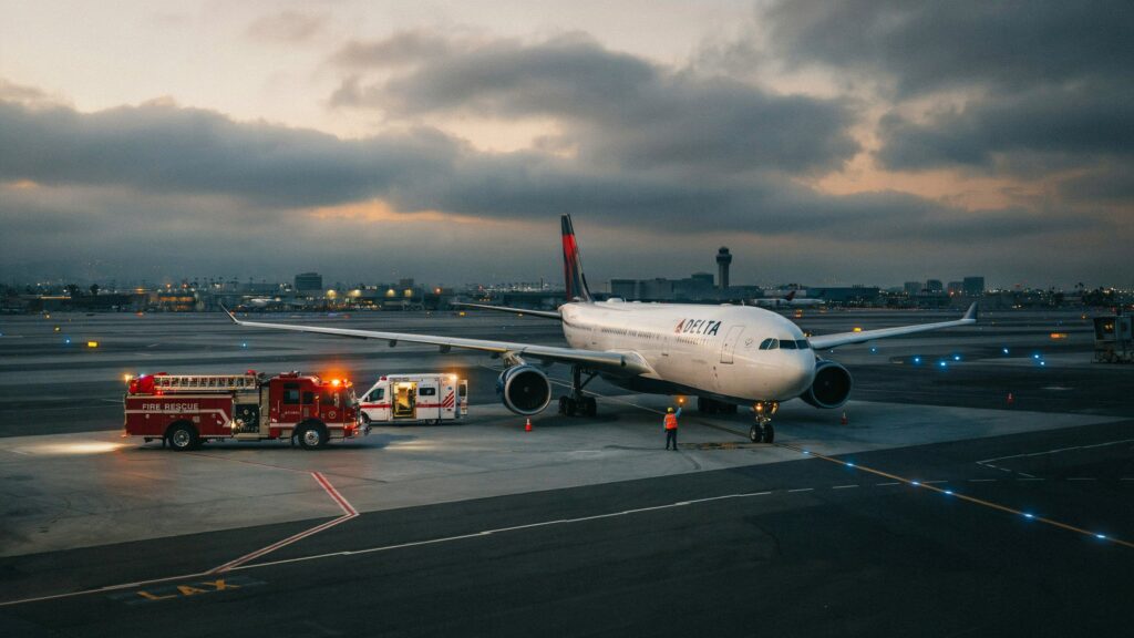 delta flight dl275 japan diversion lax