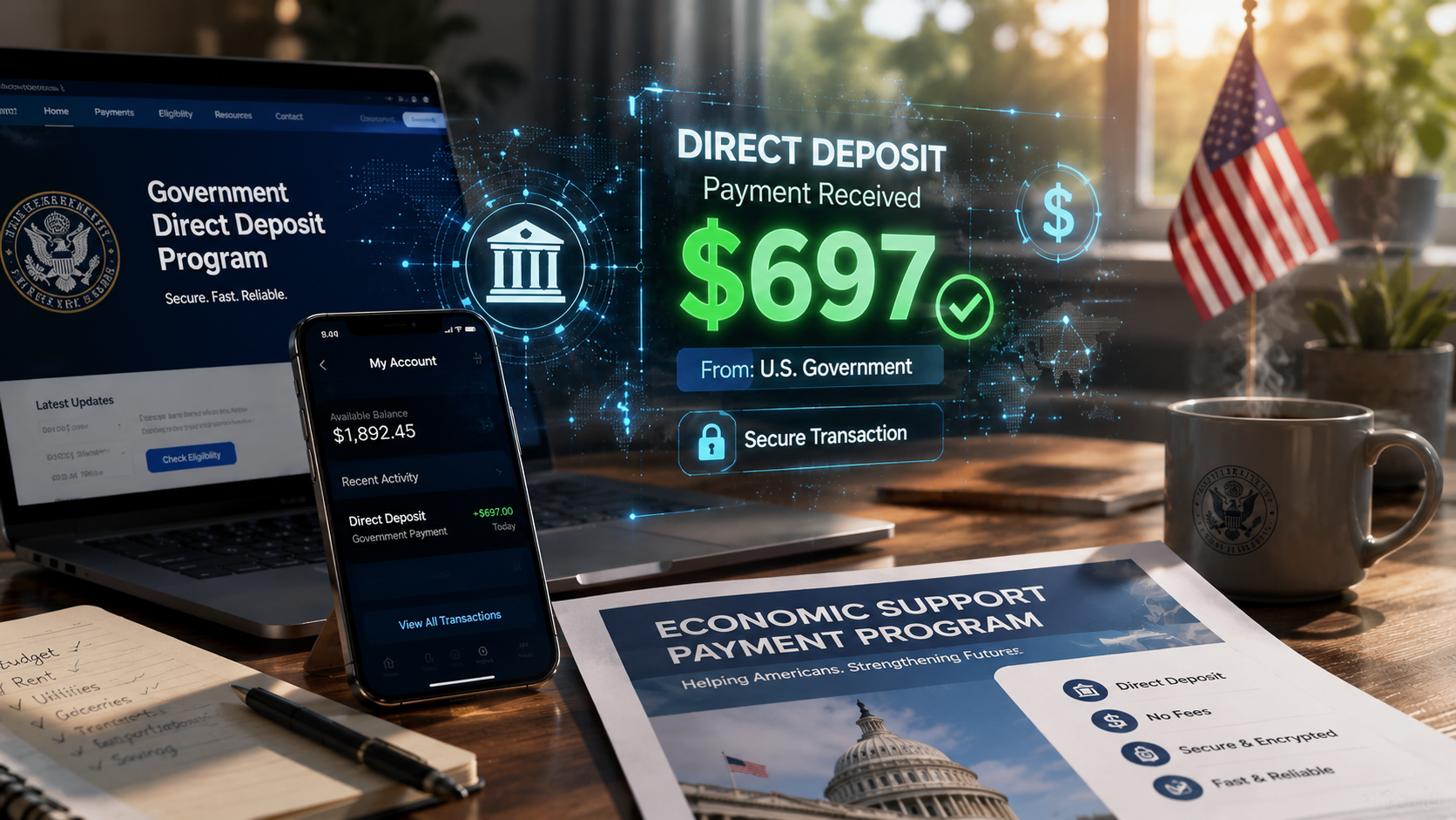 rumored $697 direct deposit payment