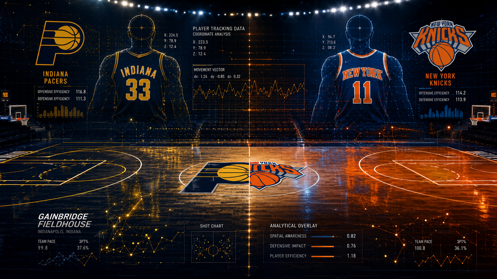pacers vs knicks match player stats
